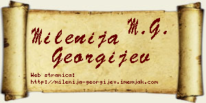 Milenija Georgijev vizit kartica